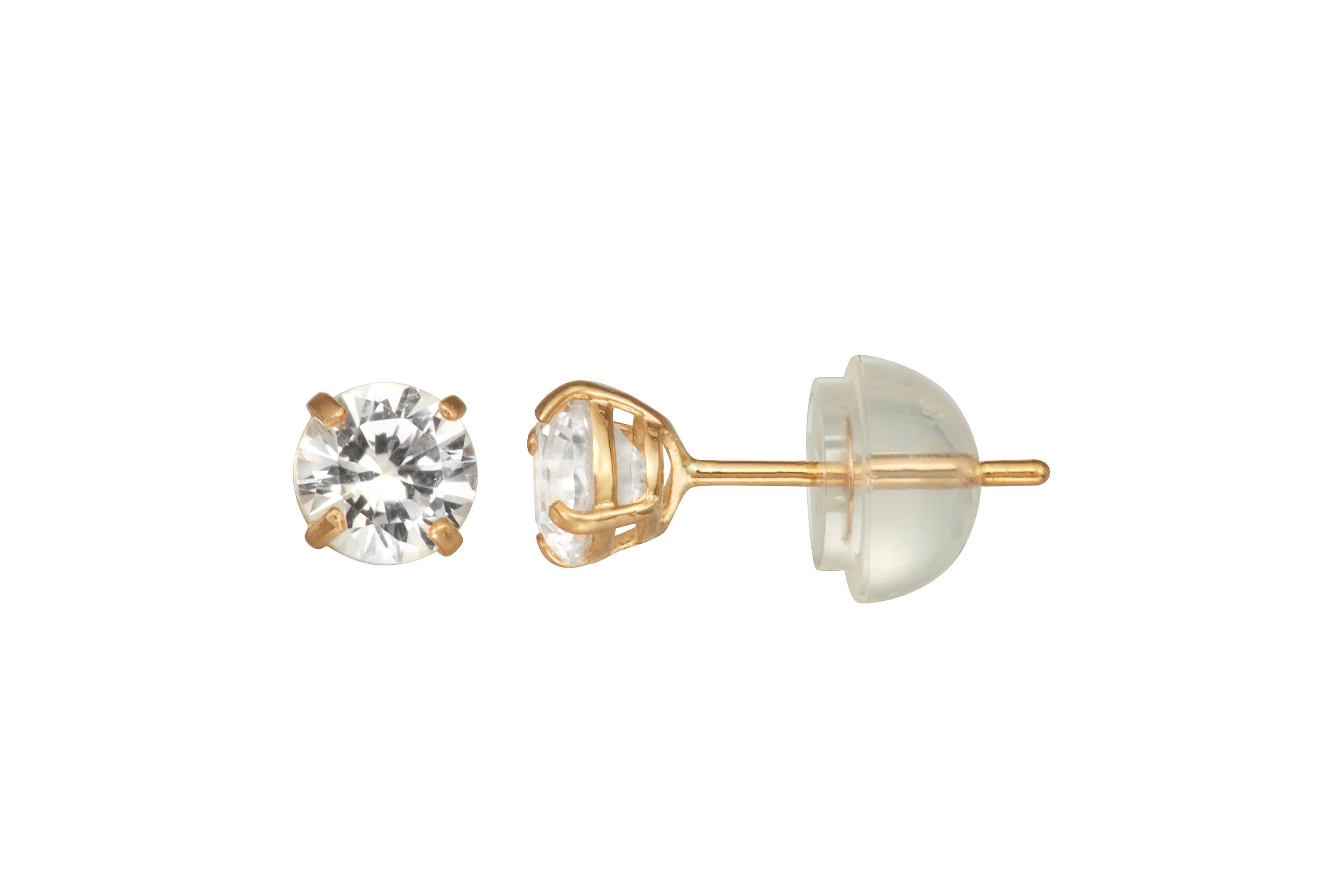 14K Gold Garnet Earrings