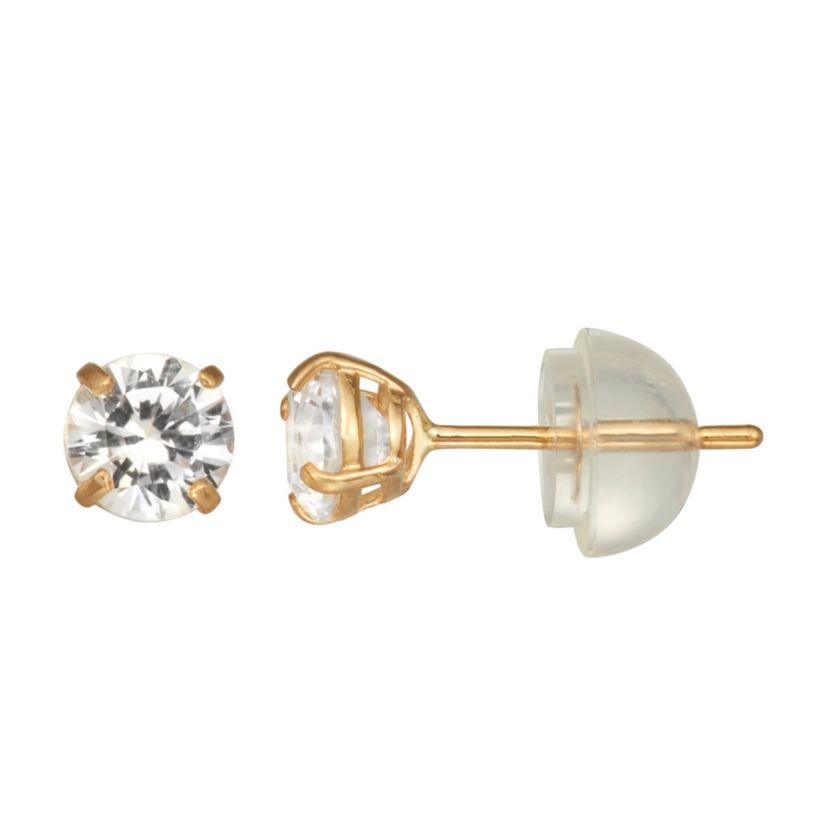 14K Gold Garnet Earrings