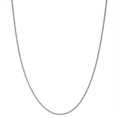 Jordan Blue NYC Sterling Silver Rope Chain Necklace, White, 15.5 in