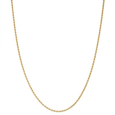 Jordan Blue NYC Sterling Silver Rope Chain Necklace, Yellow, 15.5 in