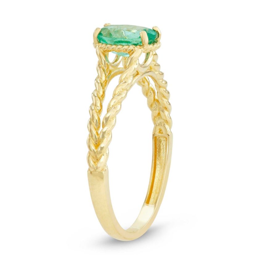 10K Gold Emerald Ring