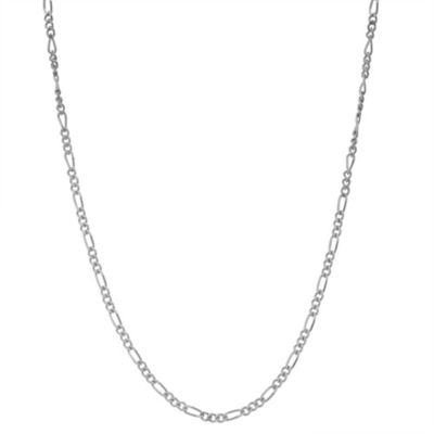 Jordan Blue NYC 14K Gold Over Silver Figaro Chain Necklace, White