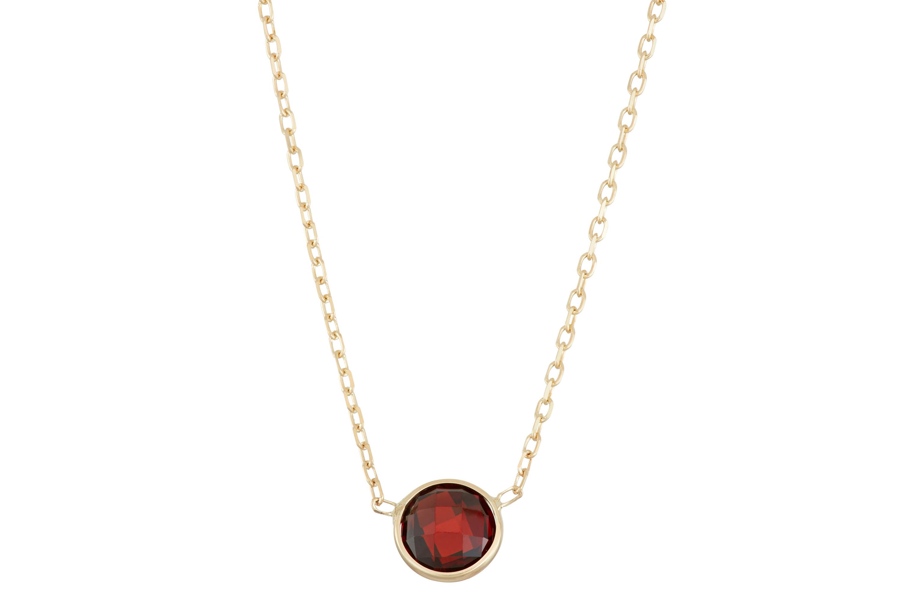10K Gold Mystic Topaz Solitaire Pendant