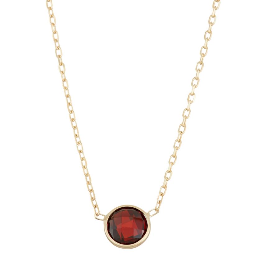 10K Gold Mystic Topaz Solitaire Pendant