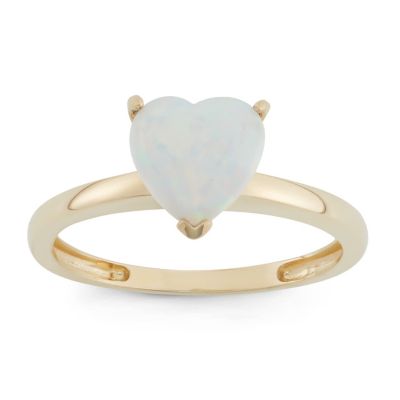 Jordan Blue NYC Lab Created 10K Gold Created Opal Solitaire Ring
