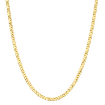 Jordan Blue NYC Men's Sterling Silver Adjustable Curb Chain, Yellow, 22 in