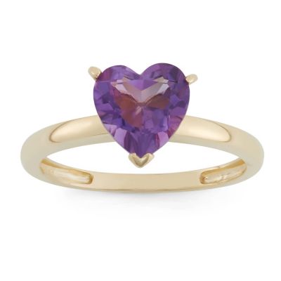 Jordan Blue NYC 10K Gold Amethyst Solitaire Ring, 9