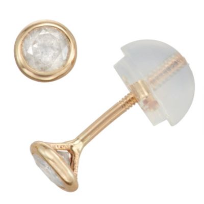 Jordan Blue NYC 14K Gold .2 Cttw Bezel Earrings