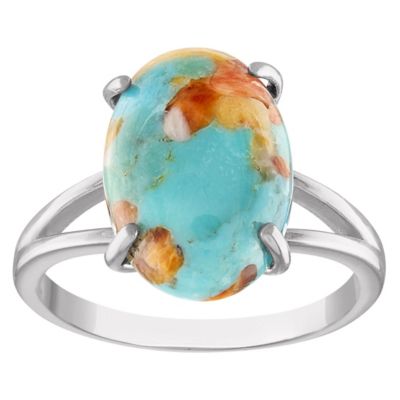 Jordan Blue NYC Sterling Silver Oyster Turquoise Ring, 10