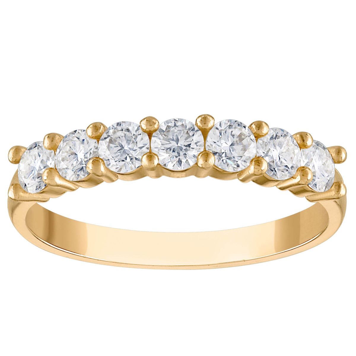 10K Gold Created Moissanite Ring