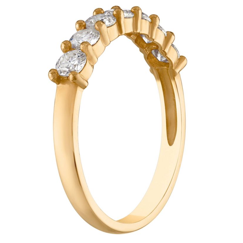 10K Gold Created Moissanite Ring
