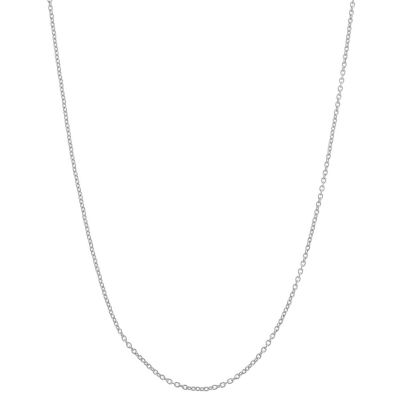 Jordan Blue NYC Men's Sterling Silver Adjustable Curb Chain, White, 22 in