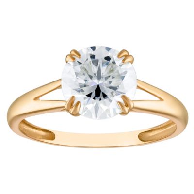 Jordan Blue NYC 10K Gold Created Moissanite Ring