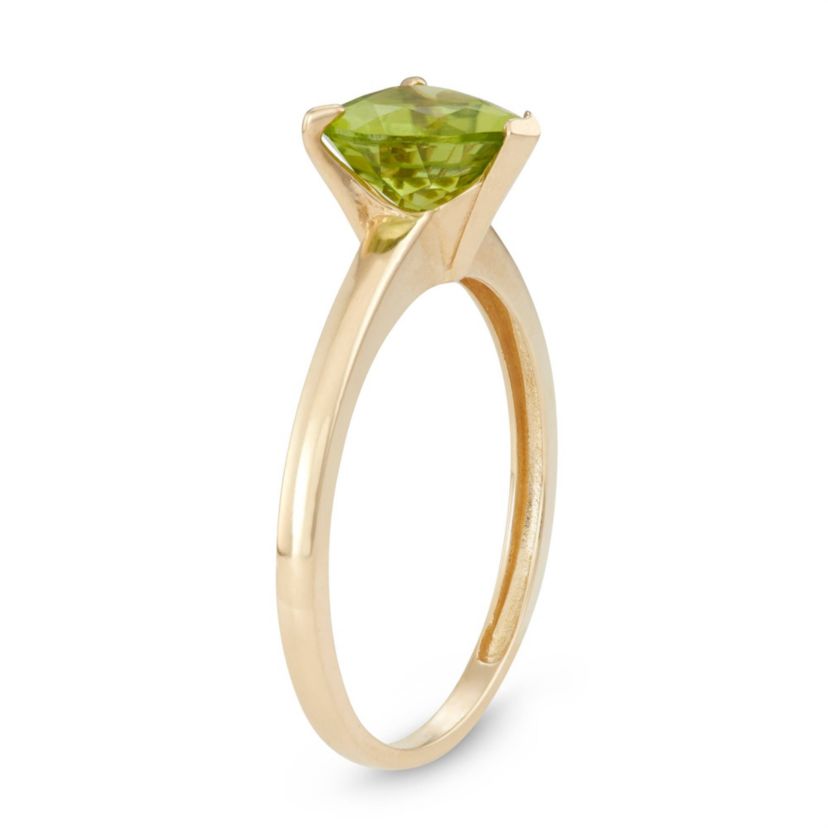 10K Gold Peridot Solitaire Ring