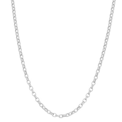 Jordan Blue NYC Men's 14K Gold Over Silver Adjustable Curb Chain, White, 22 in