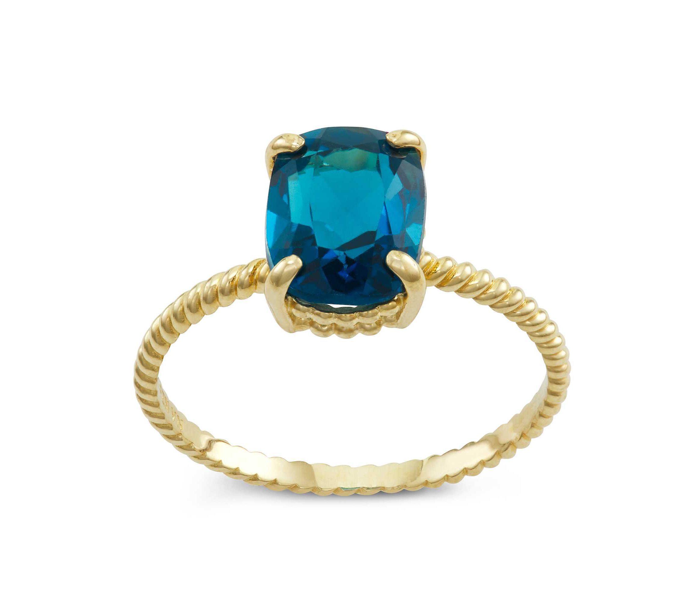 10K Gold London Blue Topaz Ring