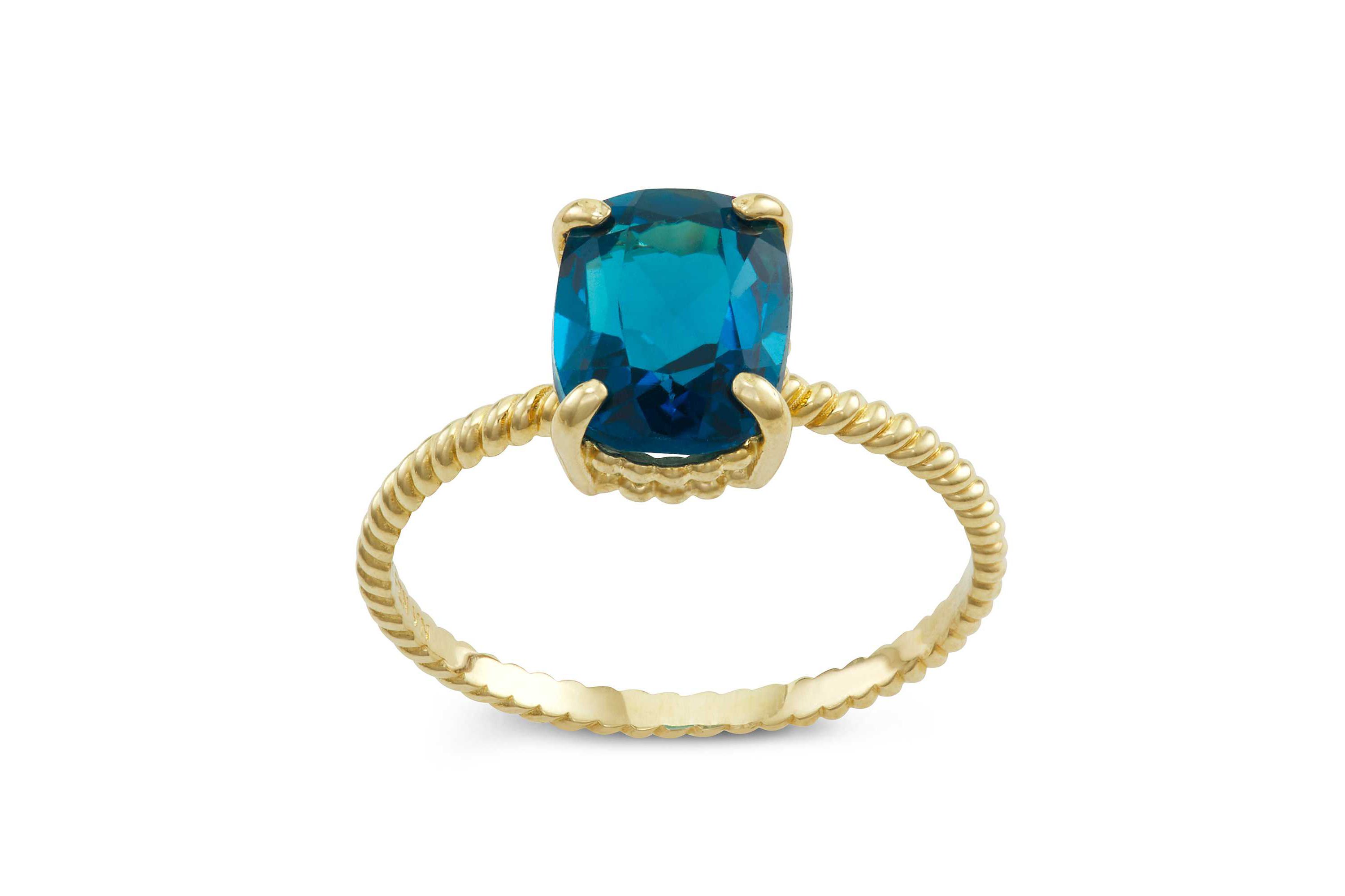 10K Gold London Blue Topaz Ring