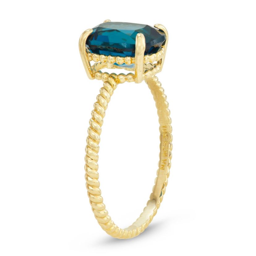 10K Gold London Blue Topaz Ring