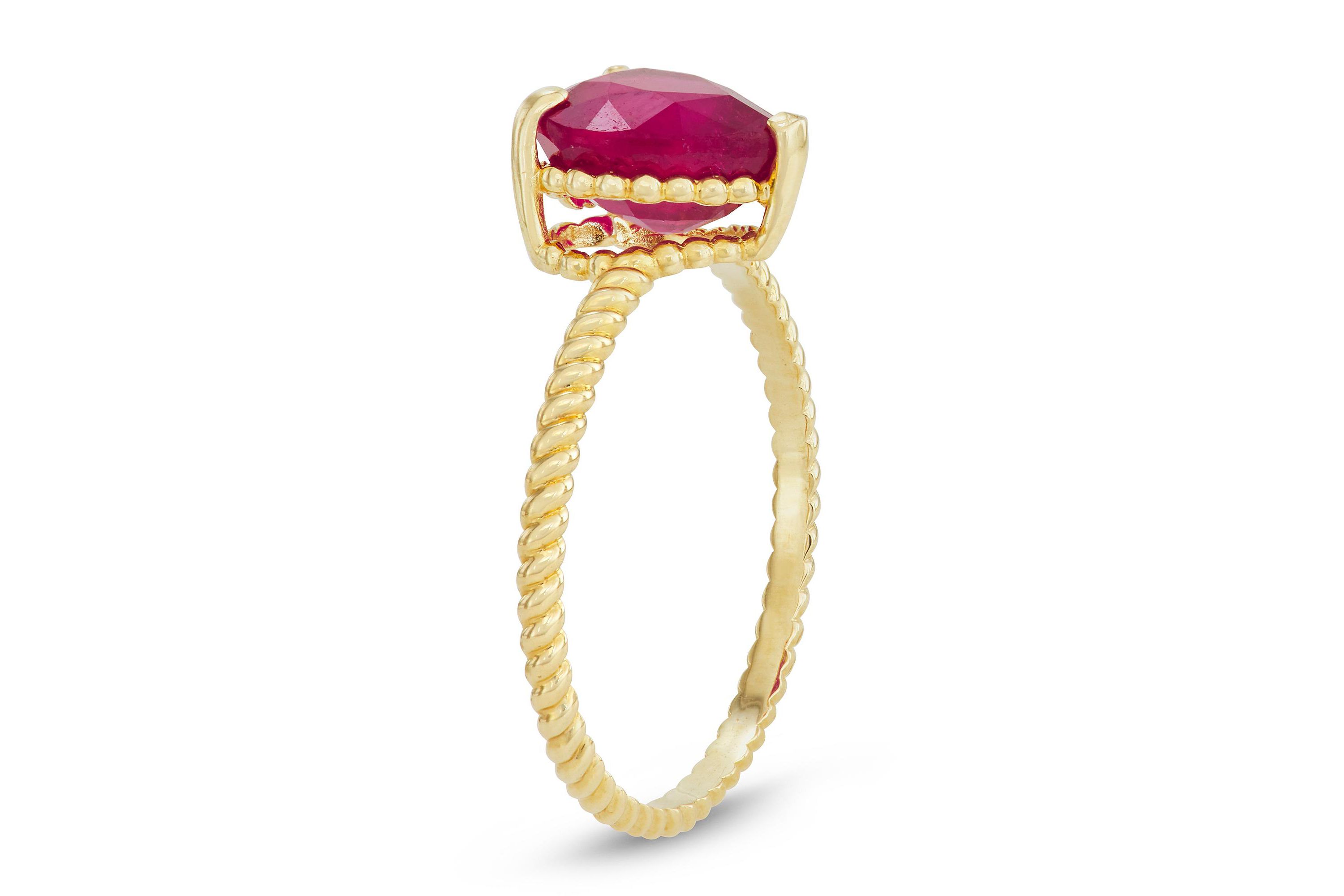 10K Gold Ruby Ring