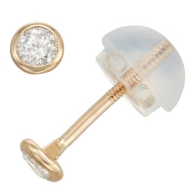 Jordan Blue NYC 14K Gold .1 Cttw Bezel Earrings
