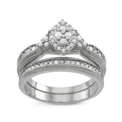 Jordan Blue NYC Sterling Silver Diamond Ring, White, 5