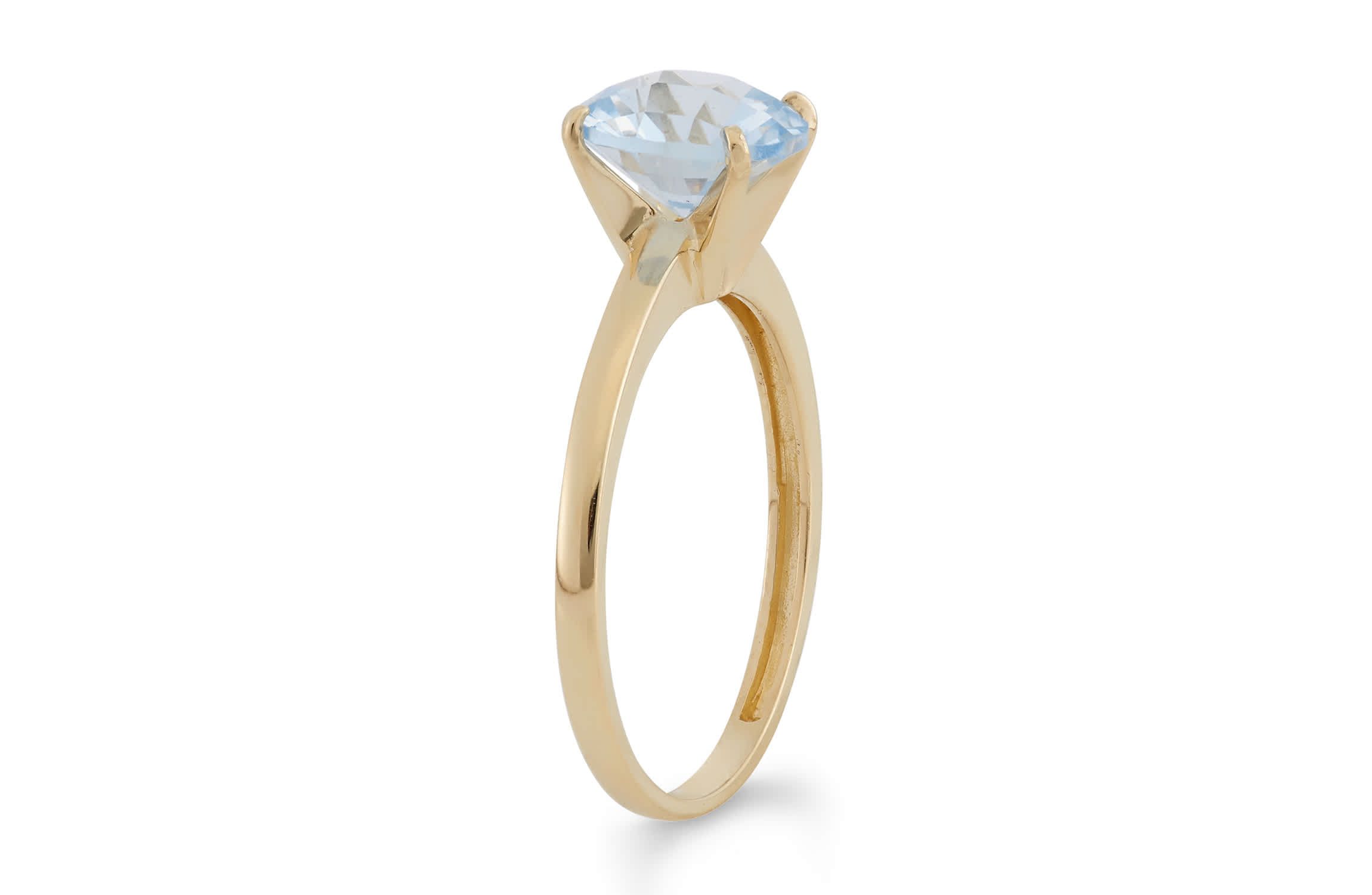 Lab Created 10Kt Gold Created Sapphire Solitaire Ring