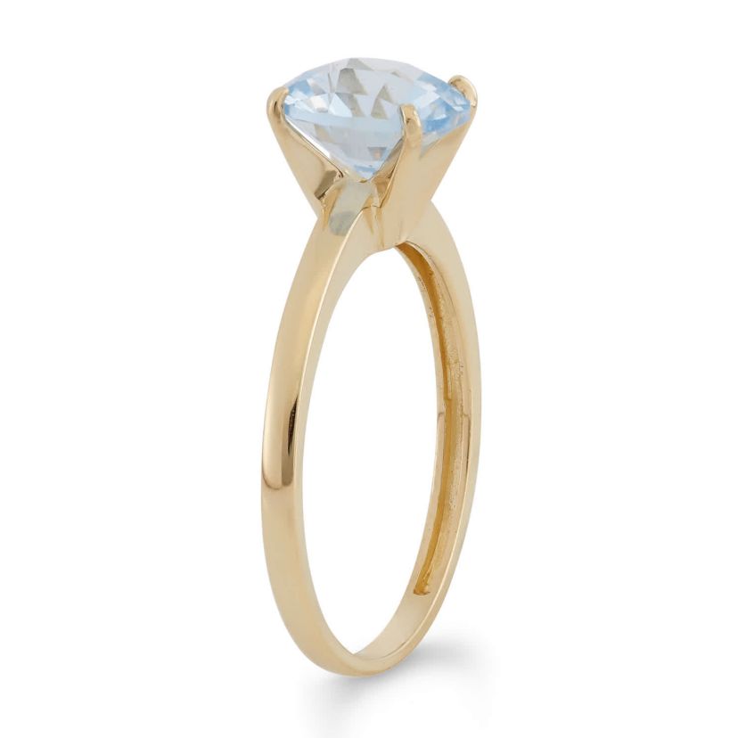 Lab Created 10Kt Gold Created Sapphire Solitaire Ring