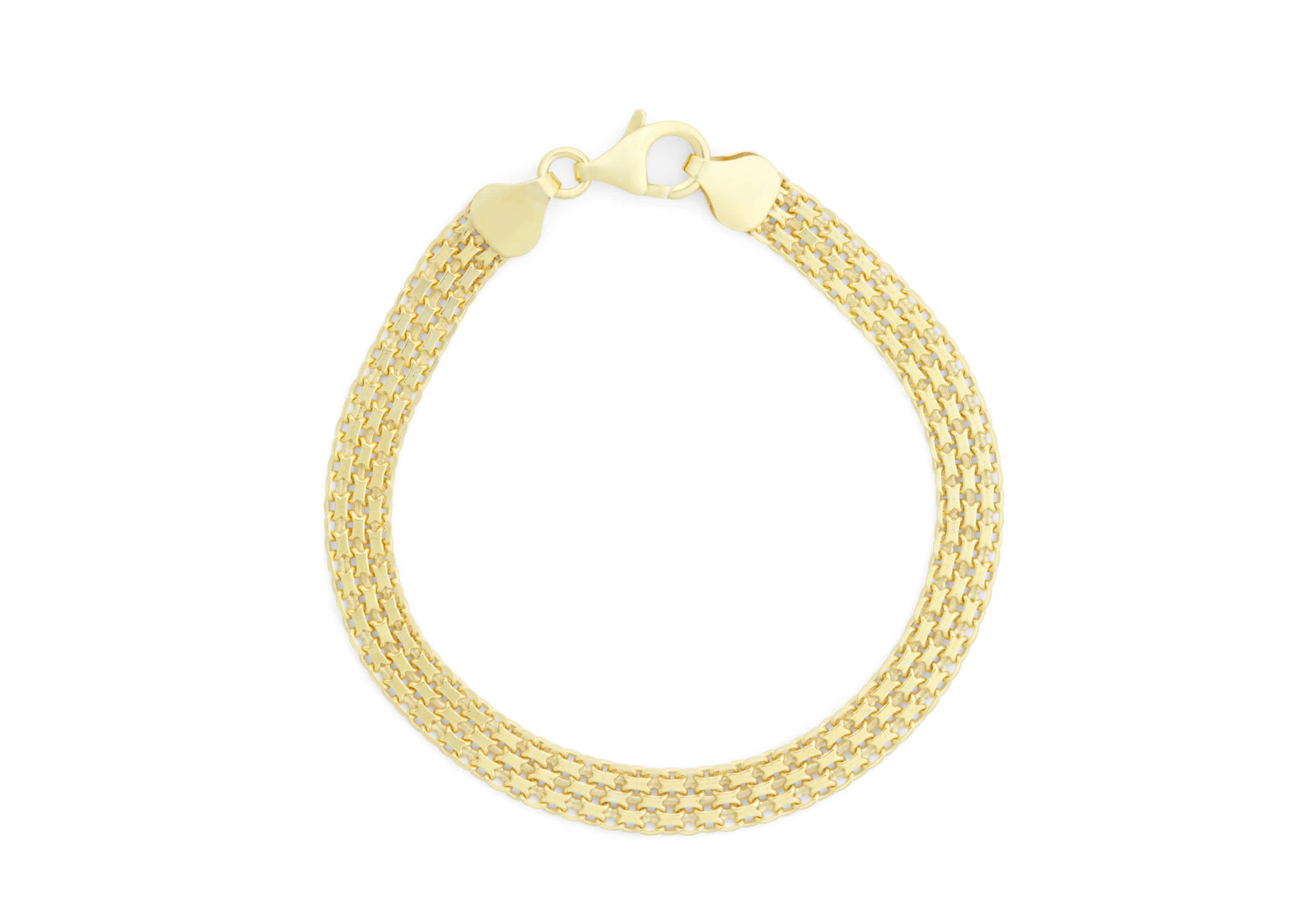 Sterling Silver Italian Bismark Chain Bracelet