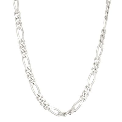 Jordan Blue NYC Sterling Silver 4mm Figaro Chain Necklace, White, 20 in