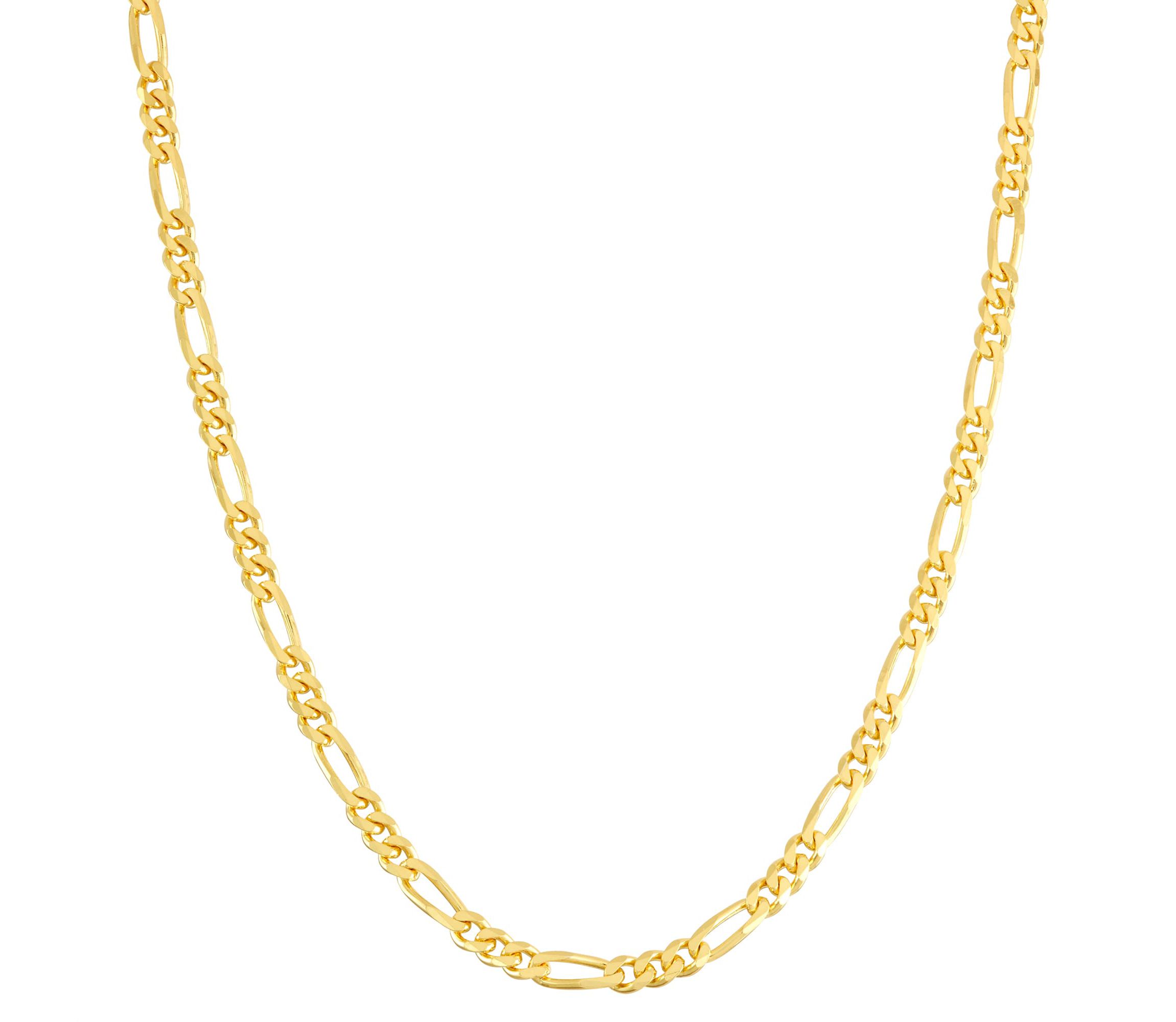 Sterling Silver 4mm Figaro Chain Necklace