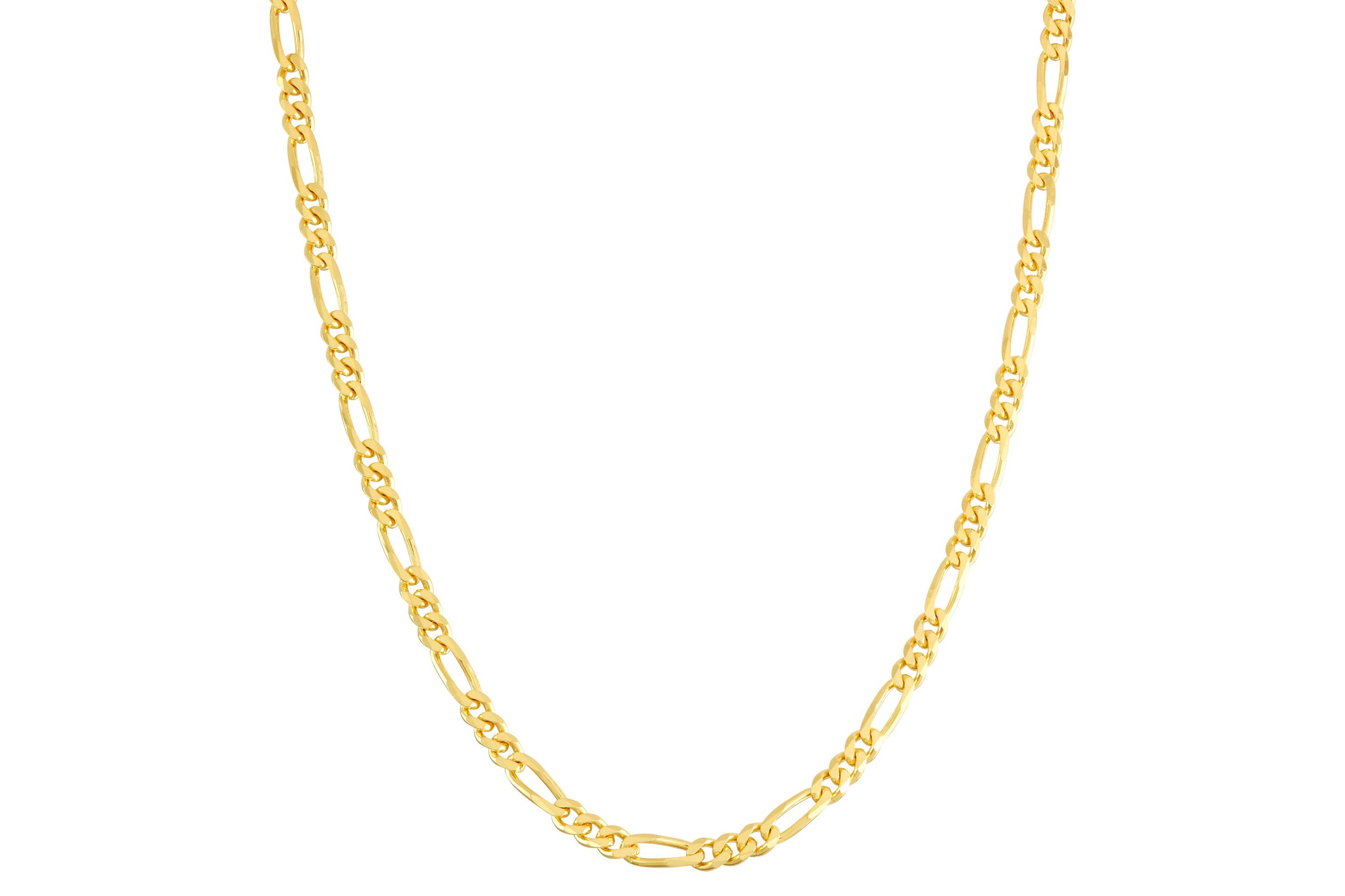 Sterling Silver 4mm Figaro Chain Necklace