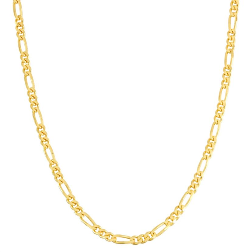 Sterling Silver 4mm Figaro Chain Necklace