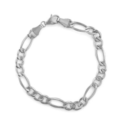 Jordan Blue NYC 14Ktw 7.4mm Lobster Chain Bracelet, White, 8 in