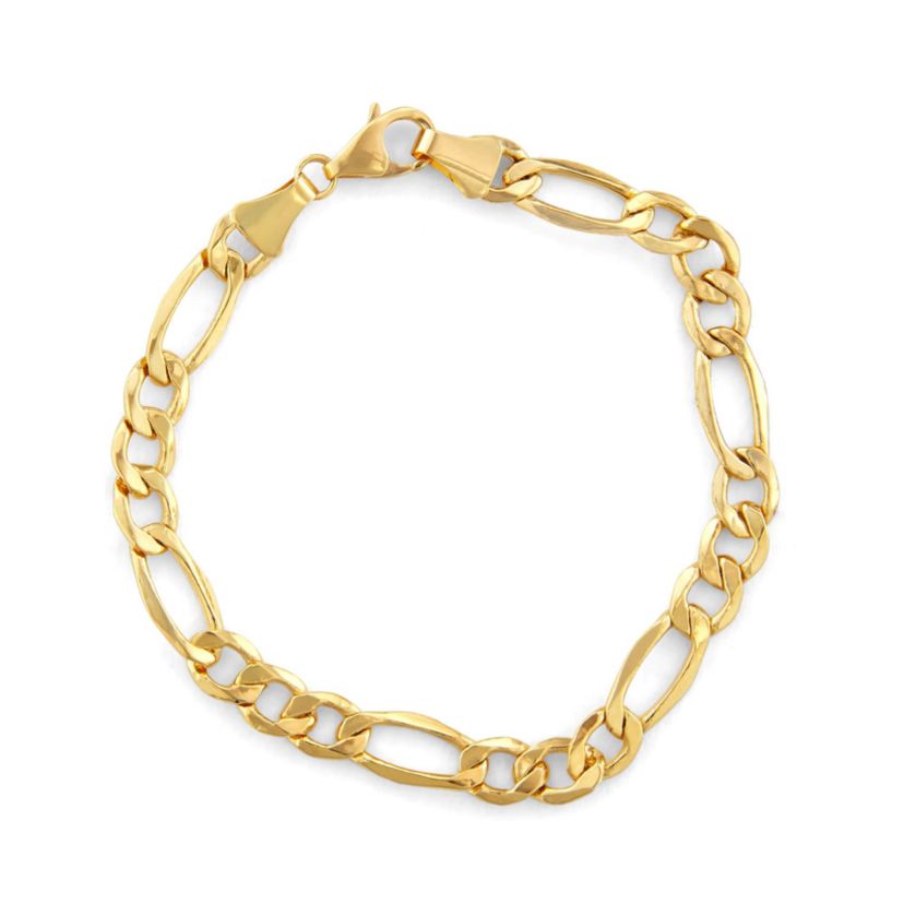 14Ktw 7.4mm Lobster Chain Bracelet