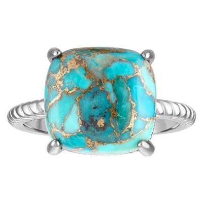Jordan Blue NYC Sterling Silver Blue Copper Turquoise Ring, 8