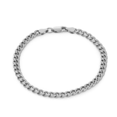 Jordan Blue NYC Sterling Silver Curb Anklet, White