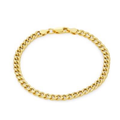 Jordan Blue NYC Sterling Silver Curb Anklet, Yellow
