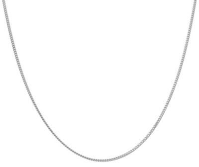 Jordan Blue NYC Sterling Silver 2.05mm Curb Chain Necklace, White, 22 in