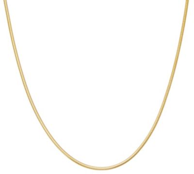 Jordan Blue NYC Sterling Silver Italian Men's Snake Chain Necklace, Yellow, 24 in