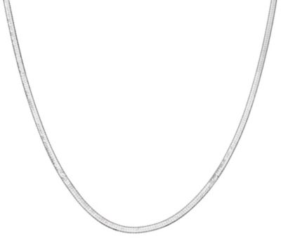 Jordan Blue NYC Sterling Silver Italian Herringbone Chain Necklace