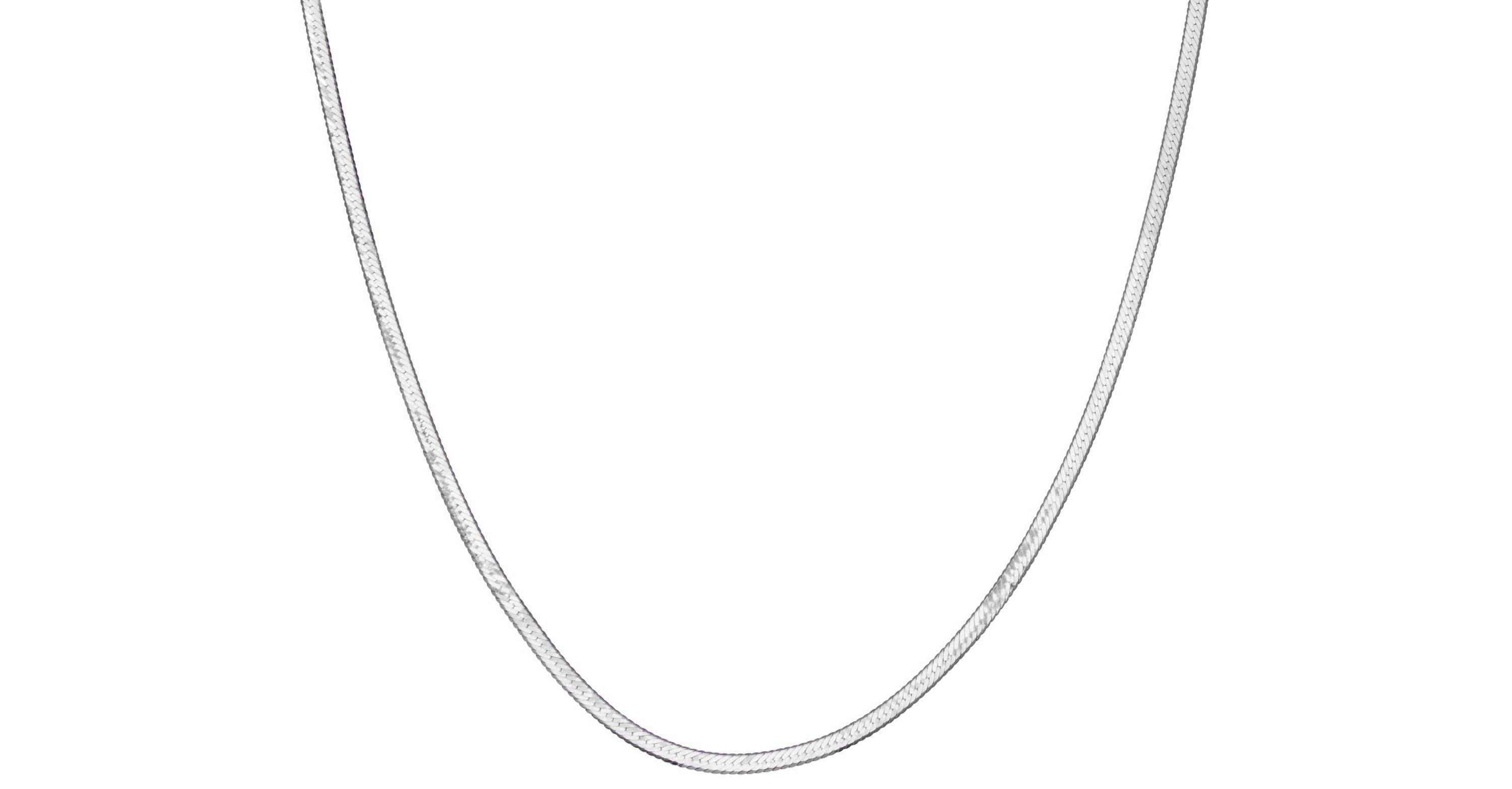 Sterling Silver Italian Herringbone Chain Necklace