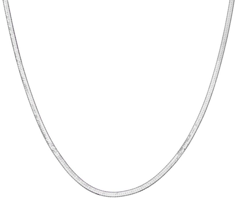 Sterling Silver Italian Herringbone Chain Necklace
