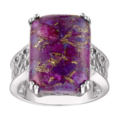 Jordan Blue NYC Sterling Silver Blue Copper Turquoise Ring, Purple, 10