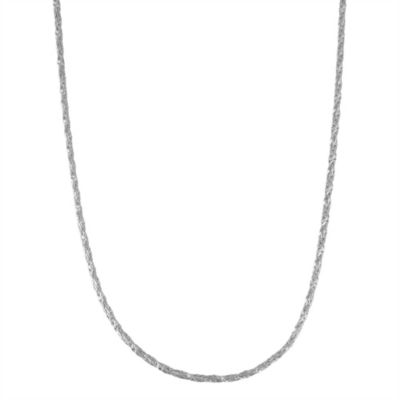 Jordan Blue NYC Sterling Silver Foxtail Chain Necklace, White, 20 in