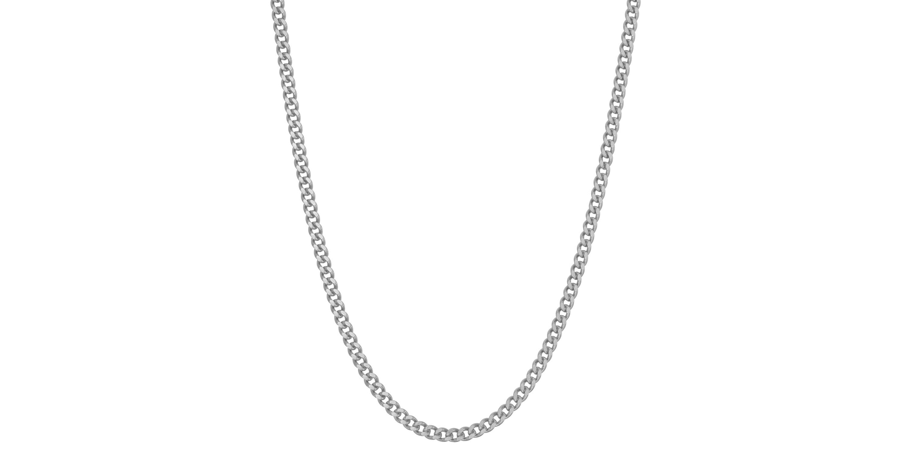Sterling Silver 1.7mm Curb Chain Necklace