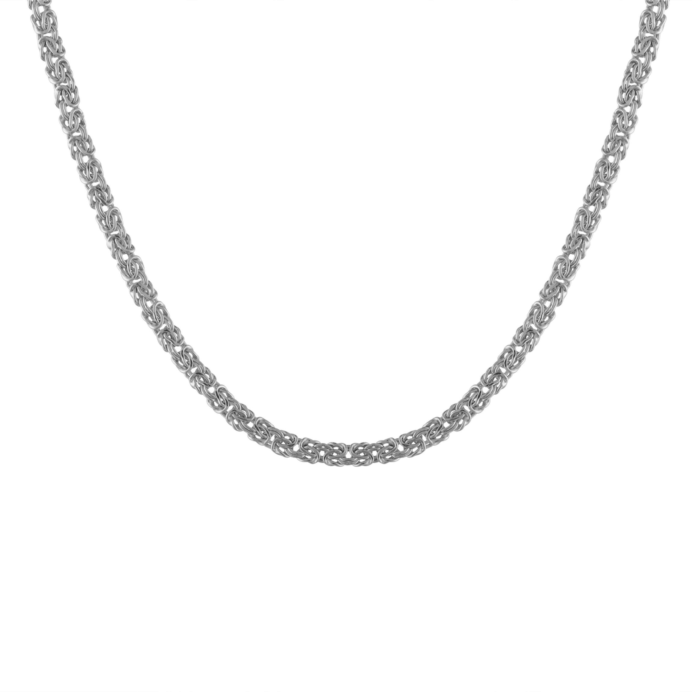 10Kt Gold Mens 3.8mm Byzantine Chain Necklace