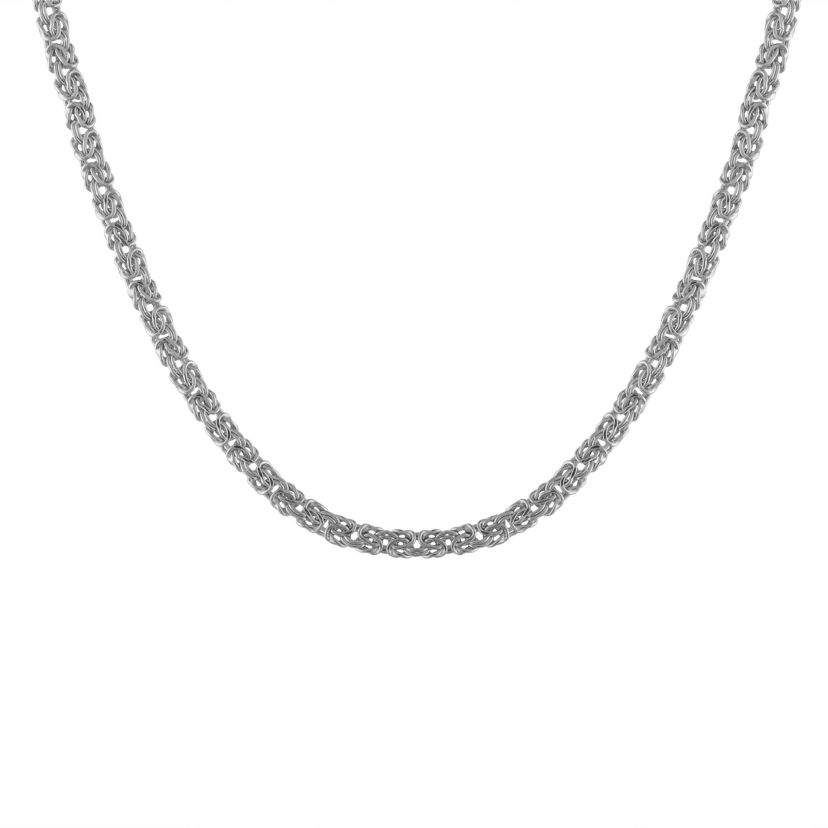 10Kt Gold Mens 3.8mm Byzantine Chain Necklace