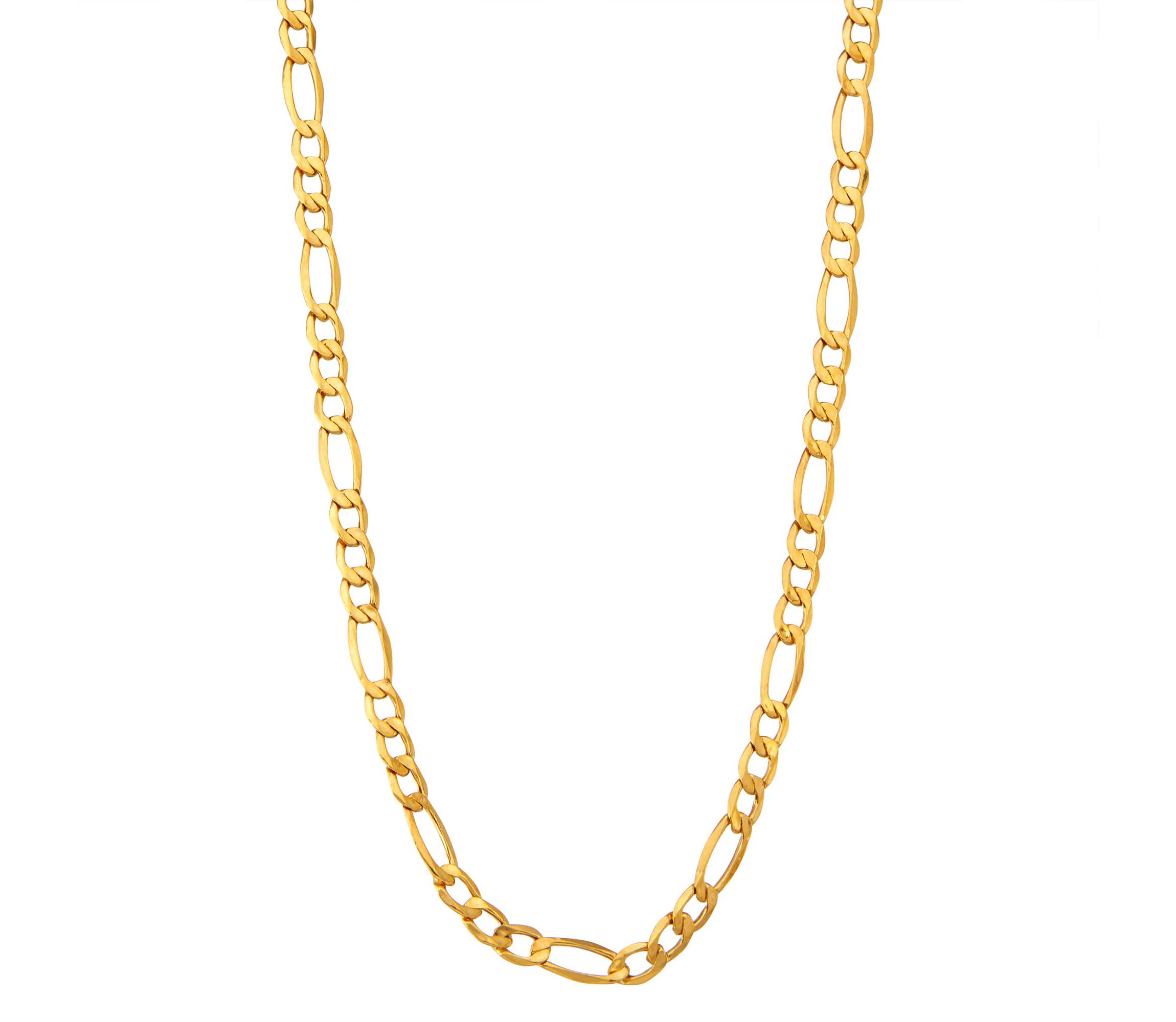 10Kt Gold Mens 5.65mm Figaro Chain Necklace