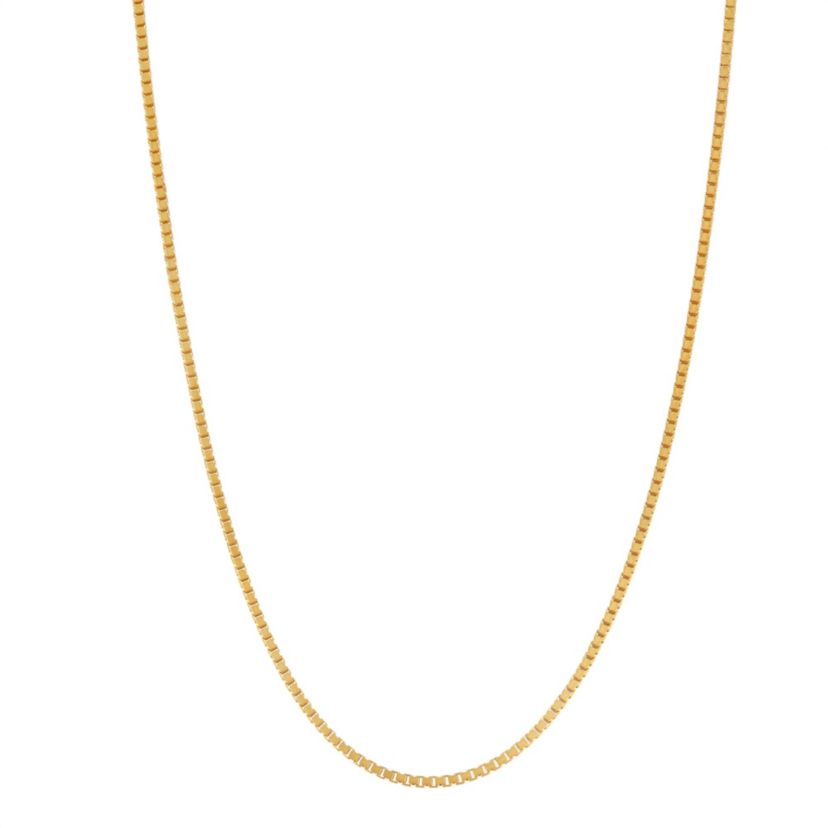 Sterling Silver Textured Box Chain Necklace