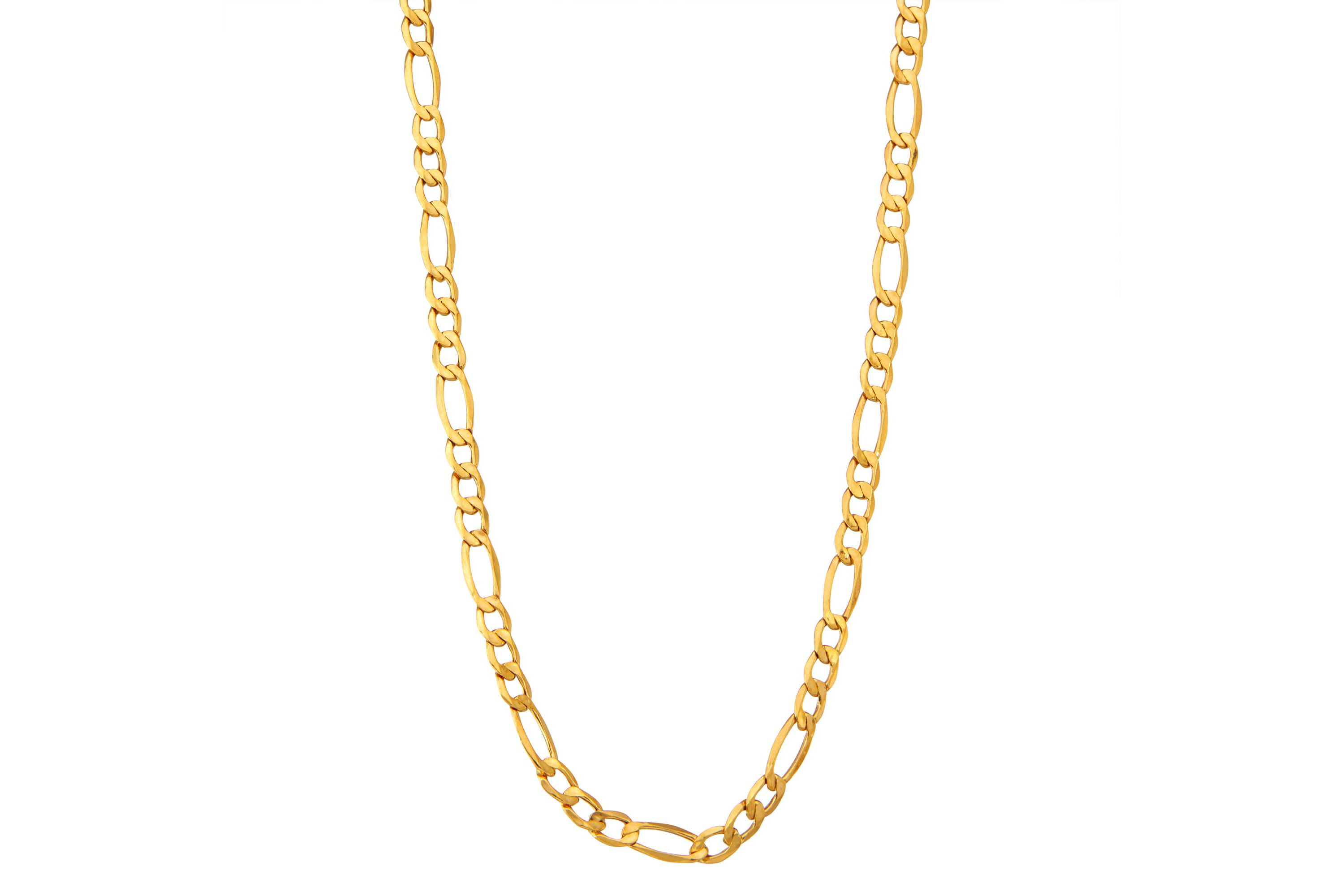 14Kt Gold Mens 5.65mm Figaro Chain Necklace